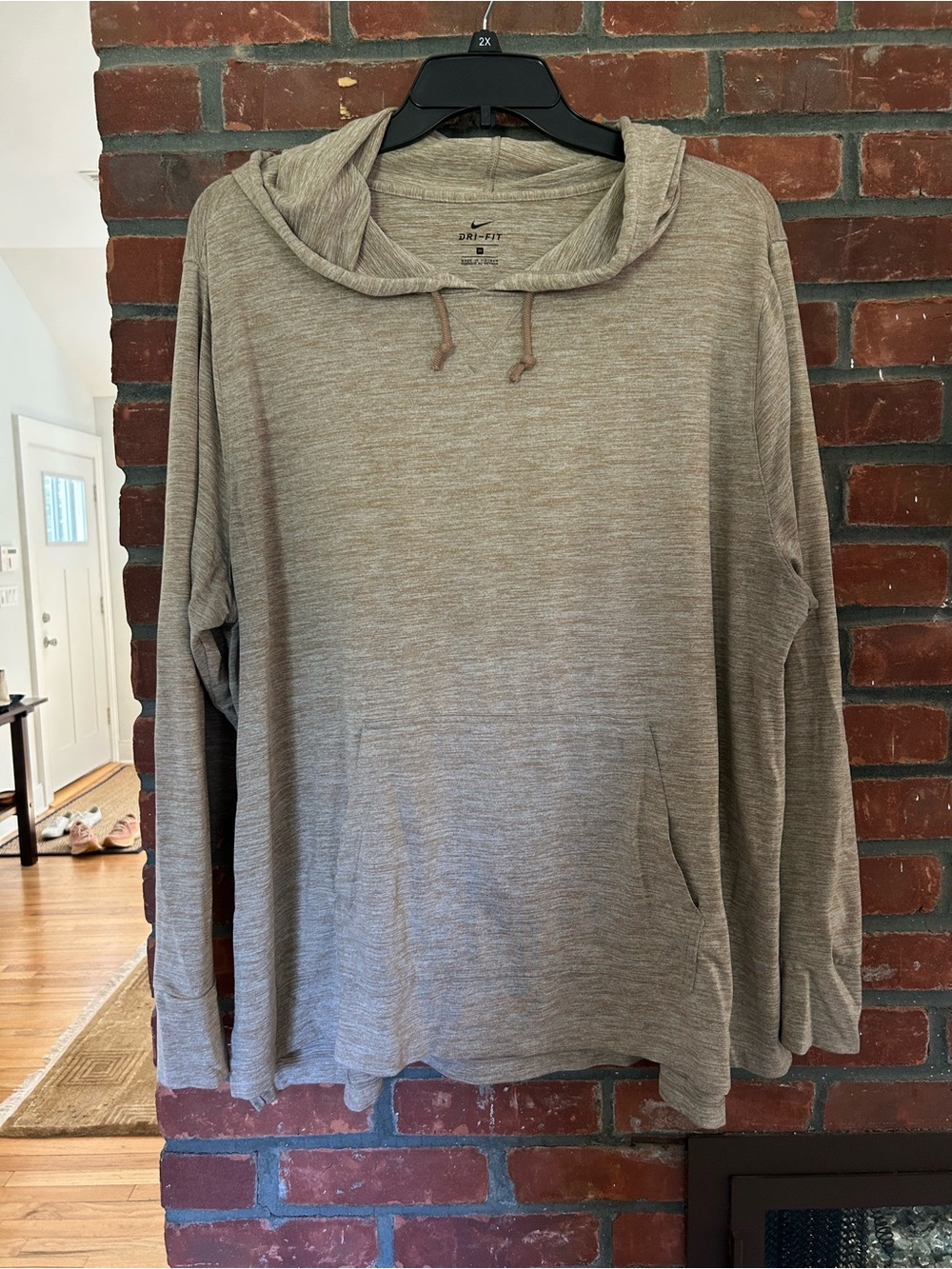 Nike Dri-Fit Lightweight Taupe Hooded Sweatshirt